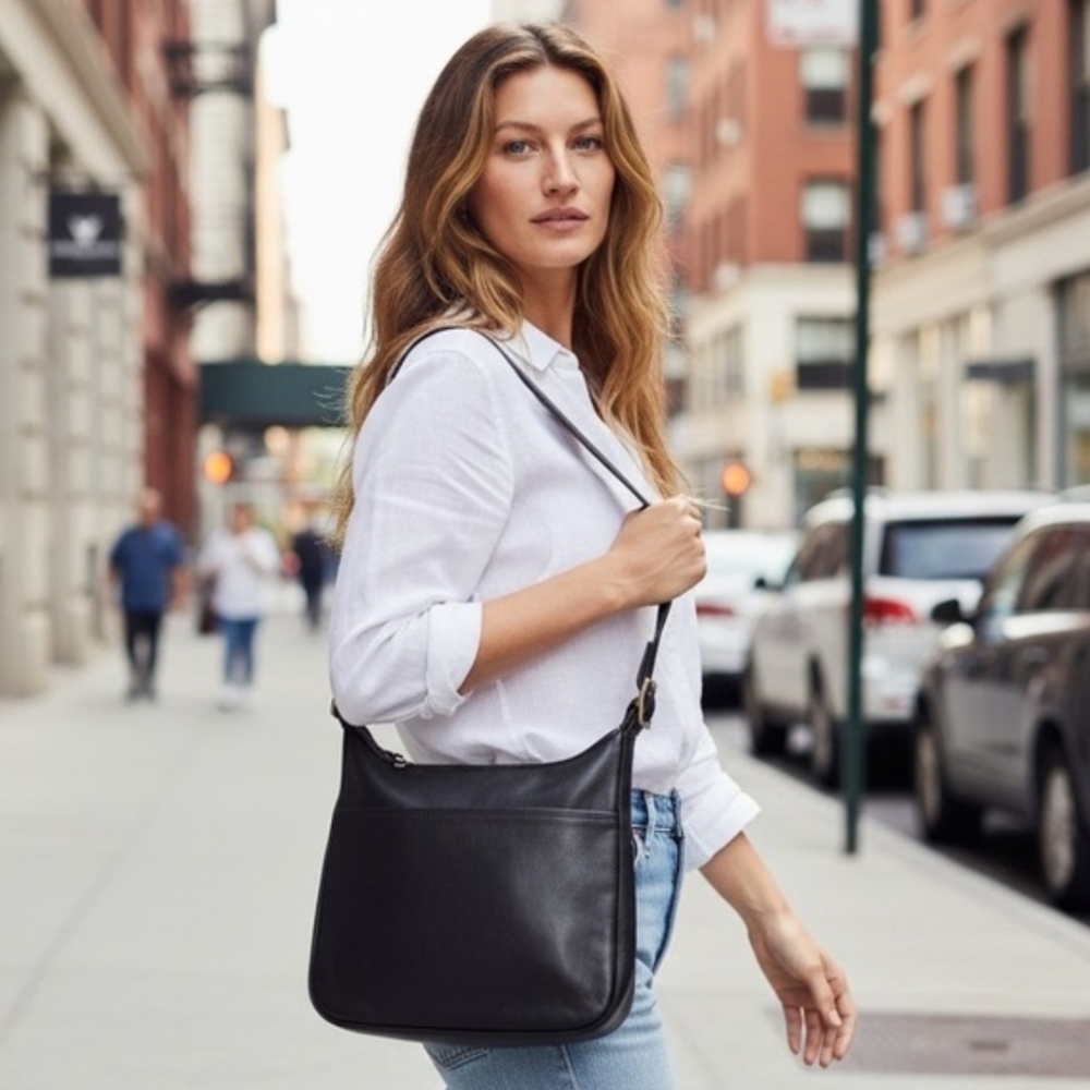 Coach Legacy 9966 Black Leather Zip Shoulder Bag